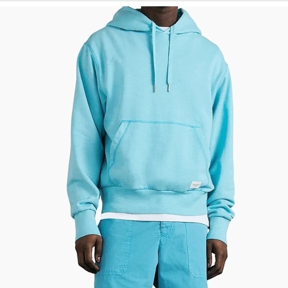 rag & bone Aqua Blue Hoodie